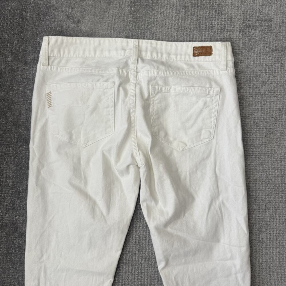 Paige Jeans Womens 29 White Roxbury Crop Premium Denim Stretch Skinny Pants USA - Picture 10 of 13